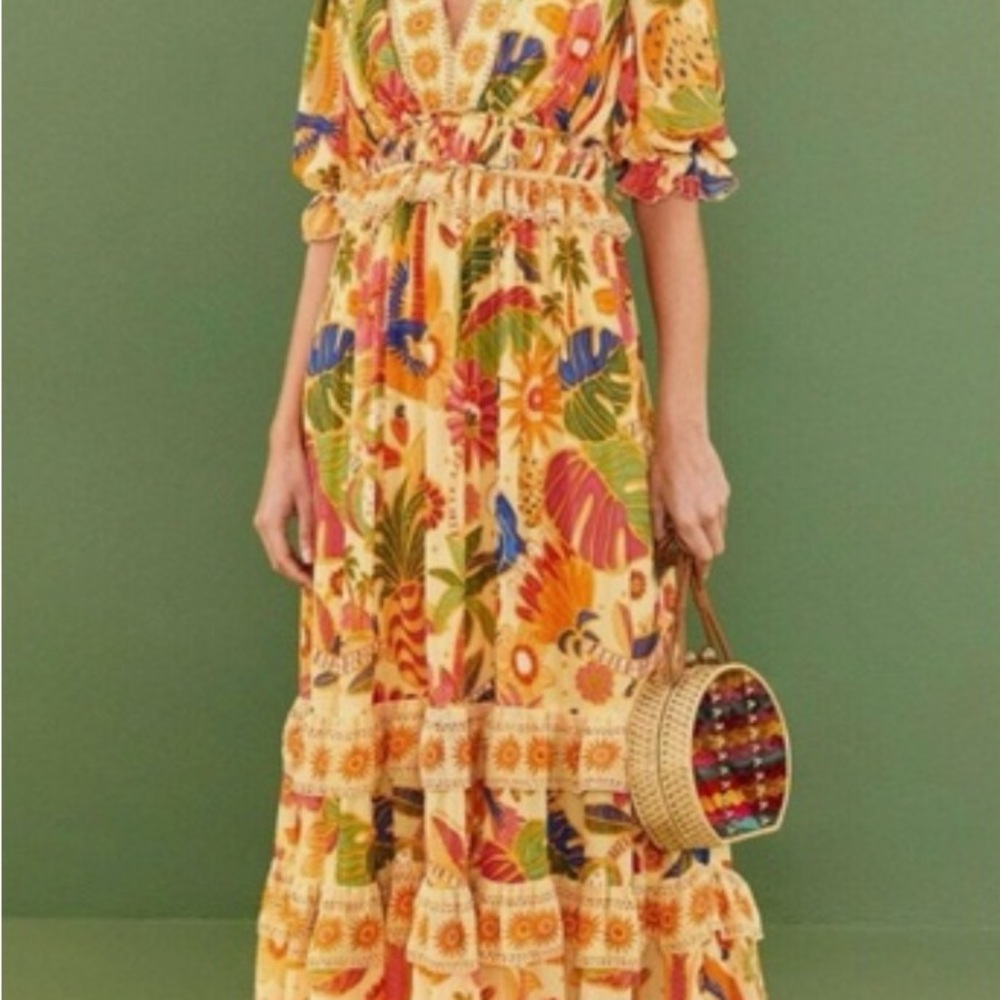 FARM Rio Tapestry Tiered Maxi Dress